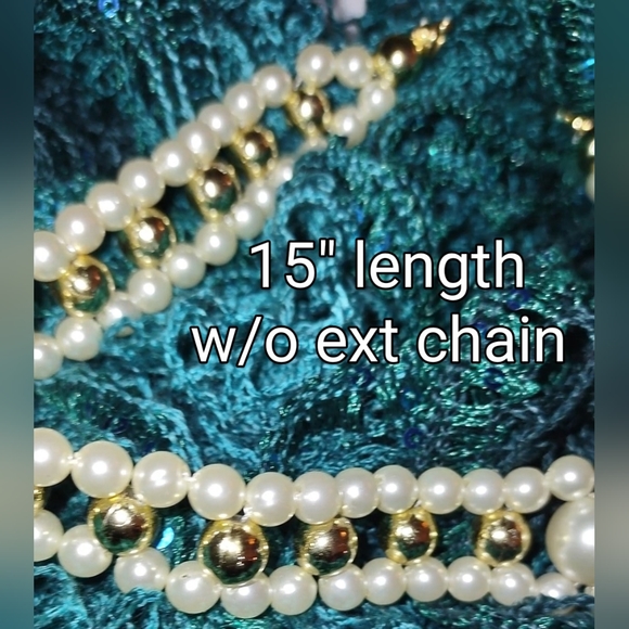 Woven Pearl Choker Necklace - Picture 7 of 10